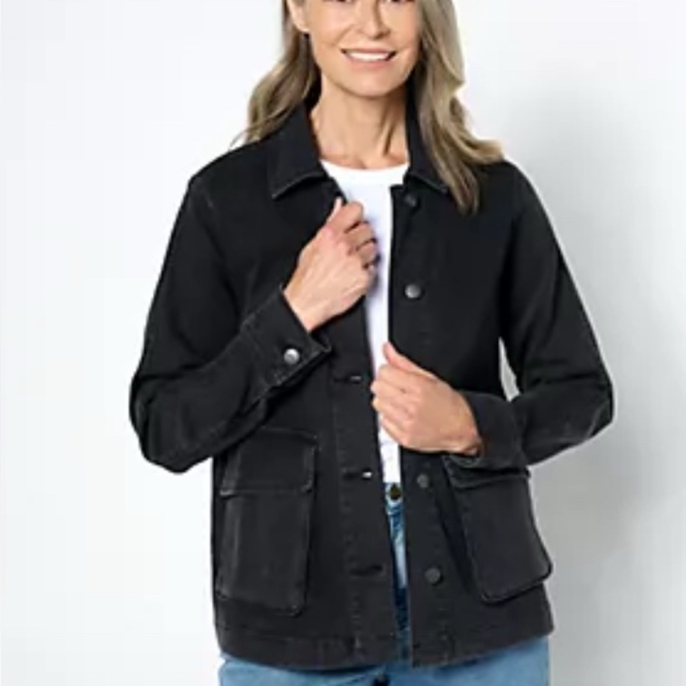 Me by Jennie Garth The Dylan Denim Jacket Washed Black